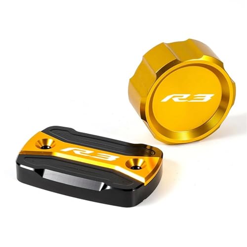 Tapa de depósito de frenos dorada para YZF R3: cubiertas de diseño y alta protección