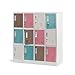 Produktbild Jan Nowak Schließfachschrank 4B3A Werfachschrank Fächerschrank Umkleideschrank mit 12 Fächern Metall Pulverbeschichtung 120 cm x 110 cm x 45 cm (H x B x T) (Pastellfarben)