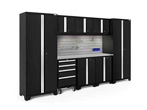 NewAge Products Bold Series Black 9 Piece Set, Garage Cabinets, 63189