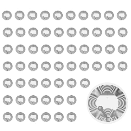 60 pegatinas NFC para etiquetas, programables NFC Ntag213, 144 bytes de memoria NFC, tarjetas NFC NFC de 25 mm para todos los dispositivos NFC de fácil acceso, más de 100.000 borrados, distancia de