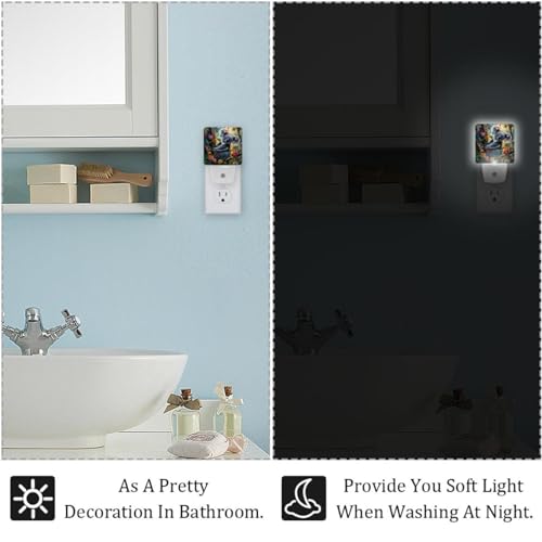 Lámpara de noche LED con sensor 2 piezas miniatura 5