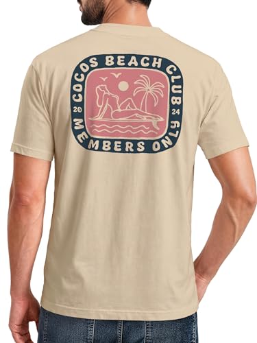 T-shirt pour homme Neverless avec imprimé soleil et mer style urbain
