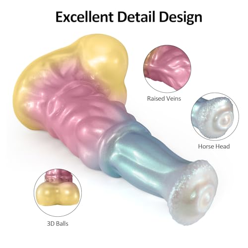 Image of 14.8 Inch Huge Thick Horse Dildo, 3.7'' Diameter Big Animal Dildos | Monster, Giant, Fantasy, Strong Suction Cup, Silicone Material, G-spot Penis, Adult Sex Toys, For Advanced Women Men