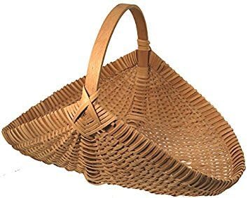VIRC Hearth Basket Weaving Kit - Rib with God's Eye Patterned Ends, Light Brown, Reed, Rectangular, 10" W x 10" D x 12" H