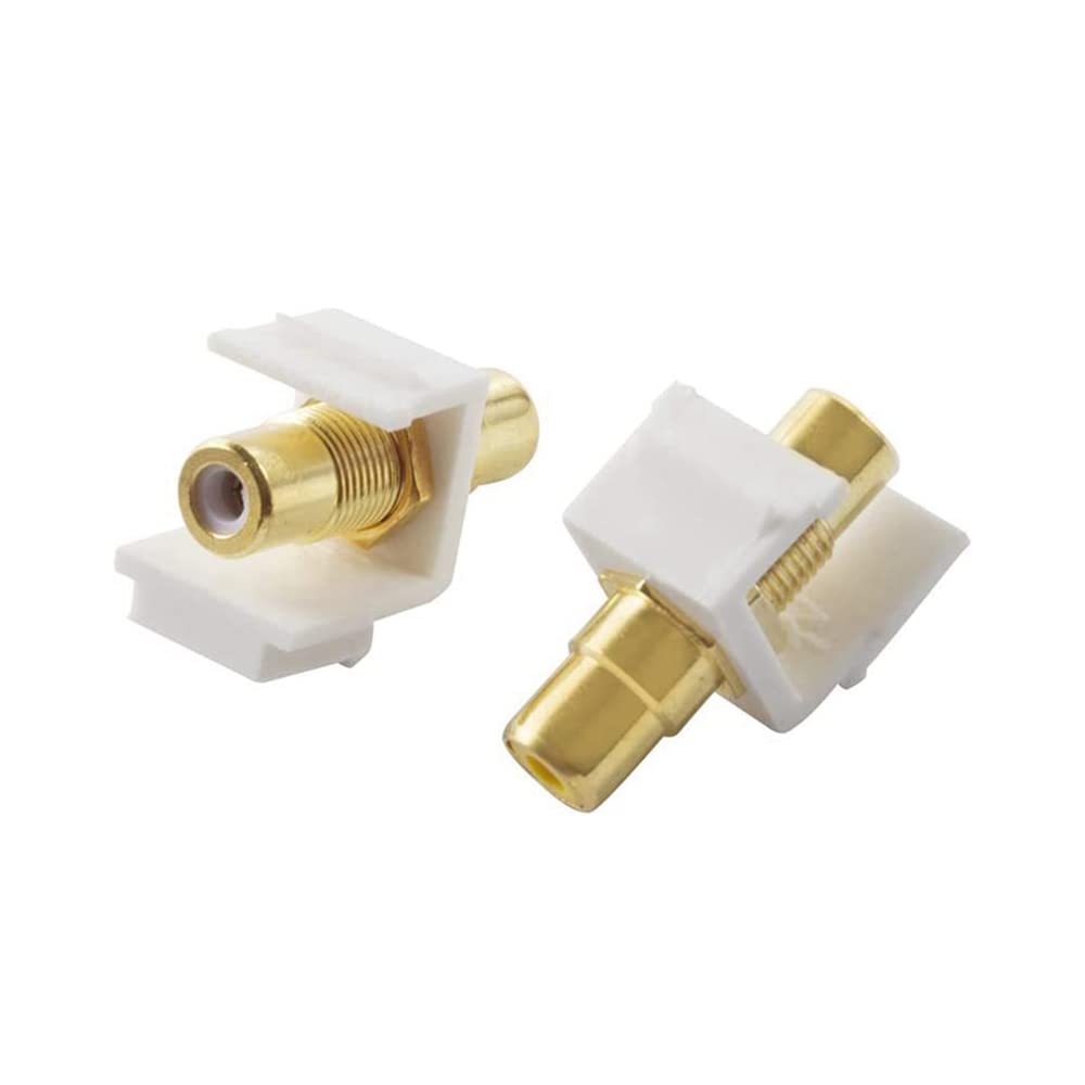 Placcato oro RCA Keystone Jack Insert Connector Femmina Snap in Adapter for Wall Plate