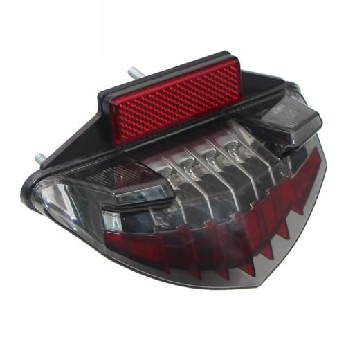 Piloto trasero de moto 12V con freno de alta intensidad y lente roja