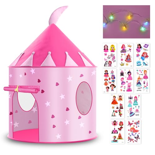 Tente De Jeu Pour Enfant D'intérieur - Maison De Jeu Avec Drapeaux Pour Chambre, Filles Et Garçons
