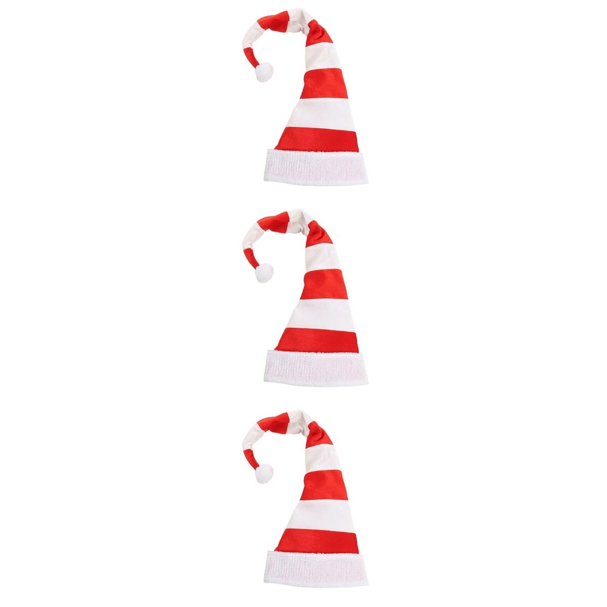 Cabilock 3 Piezas Sombrero De Santa Sombreros Vestidos Gorro De Papá Noel De Navidad Gorro Navideño Confort De Papá Noel De Peluche o De Navidad Confort Decorar Rojo Modelado