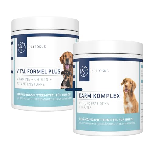 PetFokus Duo Vital Formel Plus Darm Komplex Hunde Vitamin Verdauung 2 Dosen