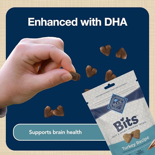 Blue Buffalo Blue Bits Natural Soft-Moist Training Dog Treats, Turkey Recipe 113g Bag, (Pack of 1) image 6