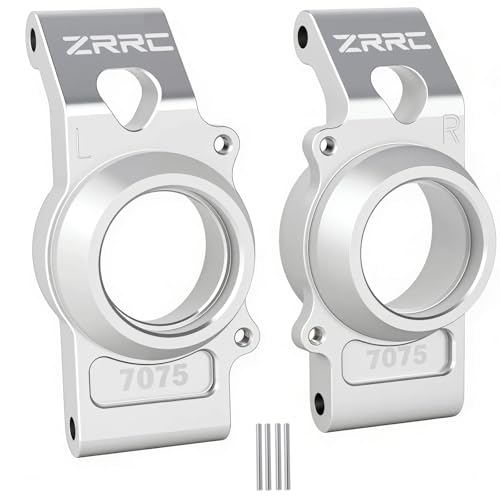 ZRRC Unbreakable 7075 Aluminum Rear Stub Axle Carriers Rear Hubs for Traxxas X-MAXX 8S, L&R Rear Hub Carrier Upgrade, CNC Alum. Suspension Mount, Replacement for Traxxas 7852X 7752X, Silver Finish