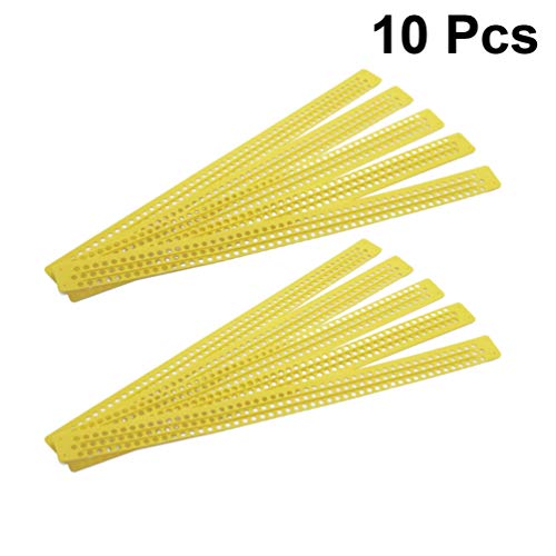 DOITOOL 10PCS Plastic Pollen Collector Trap Removable Ventilated Pollen Collector Supplies Beehive Entrance Tool Apiculture Accessory for Beekeeper (Light Yellow)