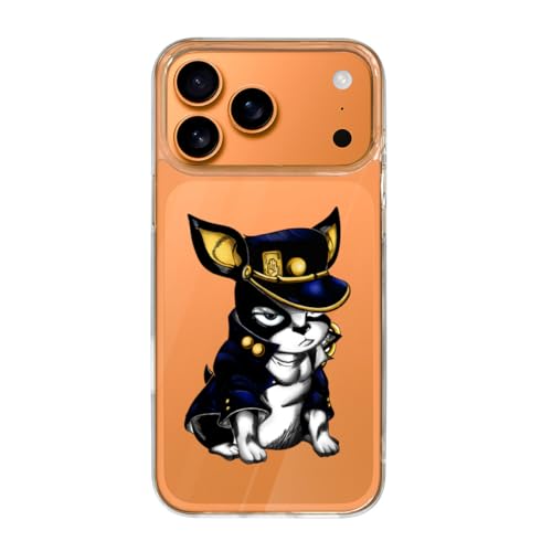 IPhone 17Pro Max 用ケース ジョジョの奇妙な冒険 イギー アイフォン17用 カバー 透明 スマホケース おしゃれ 人気 個性 創意 キャラクター 携帯ケース 耐衝撃 ワイヤレス充電対応