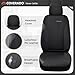 Coverado Car Seat Covers Full Set, Automotive Front and Rear Seat Covers, Leather Car Seat Covers Full Set 5 Seats, Airbag-Compatible, Spill-Proof Design, Black Seat Covers for SUV Sedan Truck