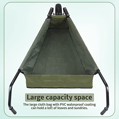 Bbto HEE-BBTO-366 Folding Wheelbarrow Collapsible Foldable Yard Cart 88Lbs Lightweight Gardening Cart Heavy Duty Oxford Cloth Lawn Cart thumb #2