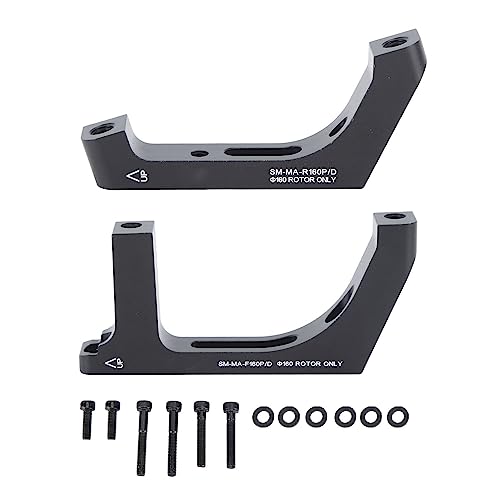 equlup Bike Disc Brake Adapter, 1 Pair Aluminum Alloy Disc Brake Mounting Bracket CNC Cutting Grinding Bracket Controller for Bikes Front 160mm Rotor
