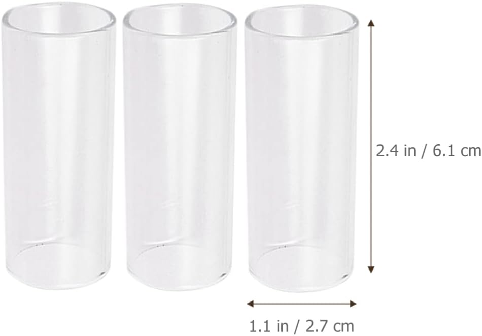 ERINGOGO Glass Sliders for Guitar 4pcs Set Guitar Slide Chrome Guitar Slides for Acoustic Guitar Accessories Finger Protect