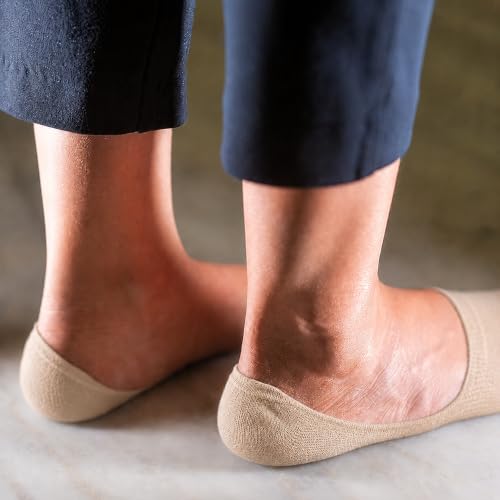 Image of HEELIUM Bamboo No Show Socks for Women | Odour Free & Breathable | 3X Softer than Cotton Socks | Low Cut Socks | Size (UK 3-7)