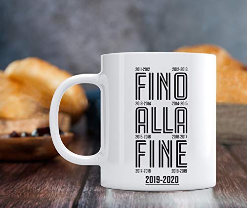 Tazza Fino alla fine Mug 9 volte campioni d'Italia colazione festa Stadium Thè Caffè 320Ml