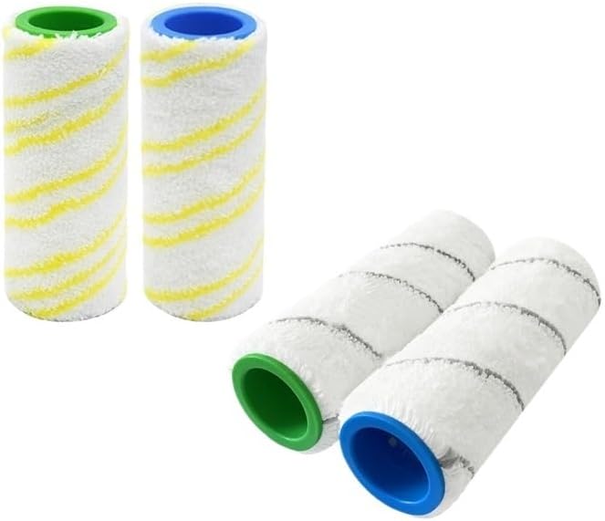 Compatible for Karcher，FC3 FC3D FC5 FC5D FC7 Electric Floor Cleaner Replacement Microfiber Rolling Brush Bar Vacuum Cleaner Parts(B 2pcs)
