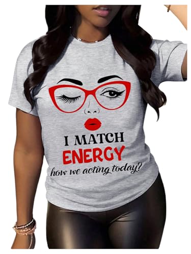 Image of BEAUDRM Women's Graphic Tees Y2K Crop Top Slogan Print Crew Neck T-Shirt 2000s Shirt Summer Tops
