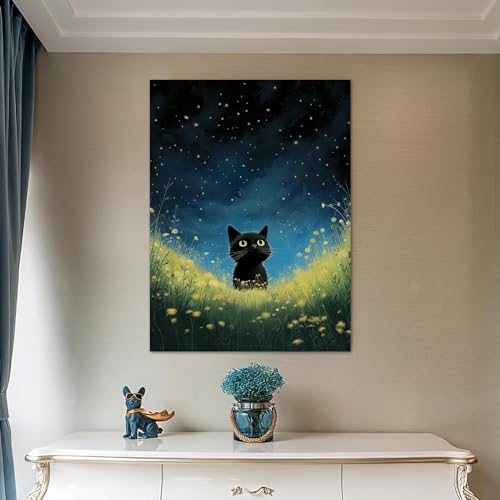Impression de chat de qualité supérieure avec cadre intérieur en bois - 5
