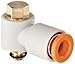 SMC KQ2V07-32A PBT & Brass Push-to-Connect Tube Fitting, Universal Elbow, 1/4" Tube OD x 10-32 UNF Male