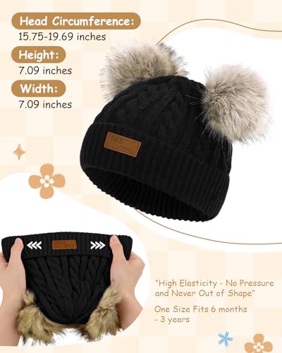 Image of Century Star Kid's Soft Slouchy Beanie Hat Toddlers Winter Cute Cuff Baggy Hip-hop Hat Boys Girls Youth Knit Skull Cap