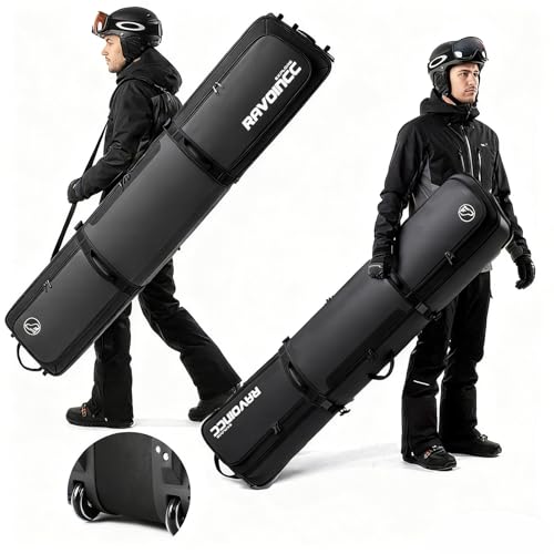 Snowboard Bag with Wheels Padded Snowboard Ski Bags for Air Travel Flying Waterproof Rolling...