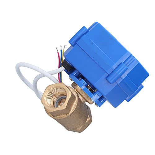 Haofy Mini Válvula de Bola Eléctrica de Latón DC12V para Tratamiento de Agua, Equipo Hidráulico Integrado de Apertura/cierre Rápido para Uso Doméstico