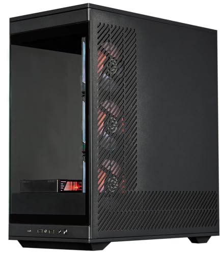 Image of Circle Thrillux Mid-Tower Gaming Cabinet - Black | Supports ATX, M-ATX, ITX | Reverse Connector Motherboard Compatible | 3X Side, 3X Bottom, 1X Rear 120MM ARGB Fans with Infinity Mirror