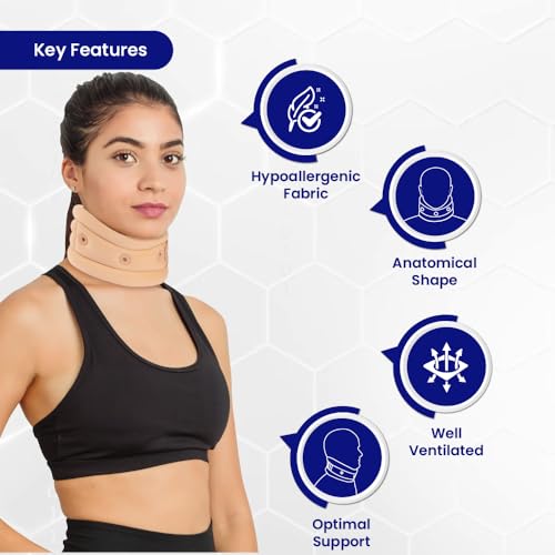 Image of 1MG Tata Cervical Collar with High density foam & optimal support, For Cervical Disc Pain and Neck Pain,Medium, Pack of 1