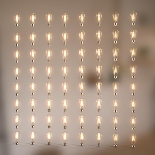 Image of Jensense Edison Bulbs E26 LED Bulb 60 Watt Equivalent, Vintage LED Light Bulbs CRI90+ ST19, Dimmable Clear Light Bulbs (2700k Warm White, 6watt-64 Pack)