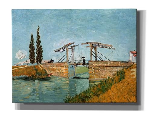 Epic Graffiti 'Die Zugbrucke' by Vincent Van Gogh, Giclee Canvas Wall Art, 16