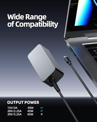 Cargador Chromebook USB-C 45W para portátiles HP con cable integrado 3