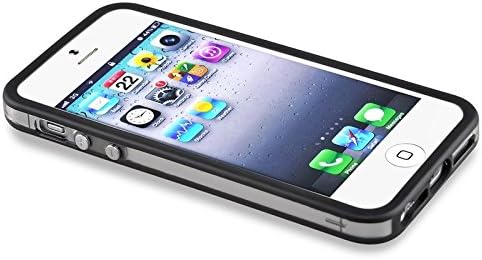 Kobwa(TM) Bumper Case for Apple iPhone 5, 5G (AT&T, Verizon, Sprint, International) - (Black & Clear)
