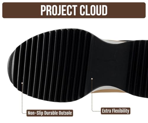Image of Project Cloud Womens Sneakers - Memory Foam Insole and Lightweight Spring Shoes - Non-Slip Lace Up Trendy Shoes - Fashion Sneakers for Women 2026
