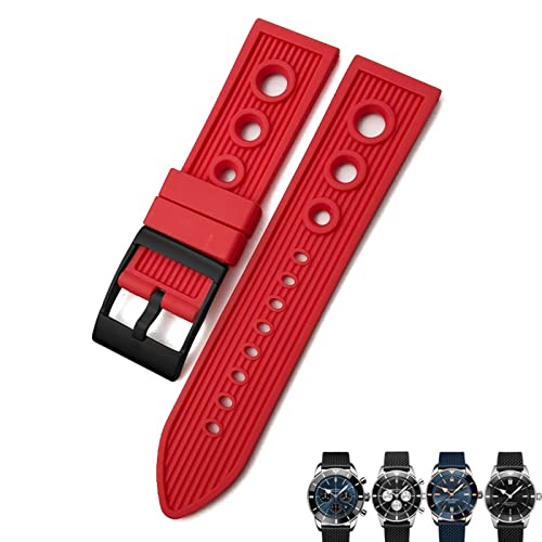 Bracelet montre caoutchouc tressé Breitling Superocean, fini la transpiration en 22mm 24mm