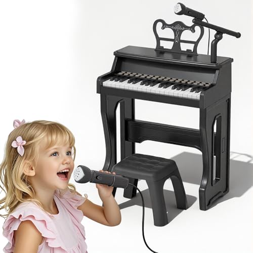 Masroo Toy Pianos for Kids Ages 3-7 - Childrens Musical Keyboard for Beginners Boys Girls Birthday Gift Learning Piano 37 Keys 4 5 6 8 Years Old Girls and Boys Birthday Gift