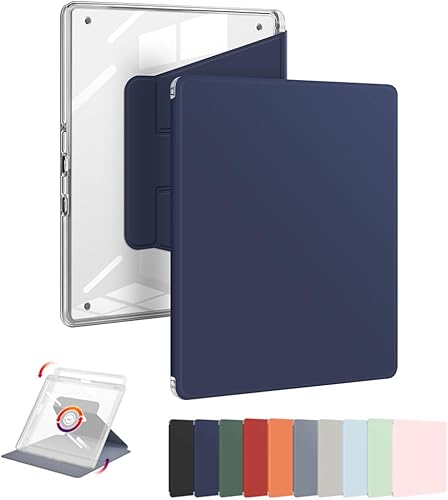 Funda para Kindle Scribe con portalápices (rotación de 360 grados y encendido automáticoapagado automático), funda con soporte tipo folio premium