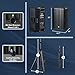 CAICOUSTIC 12-inch PA Speaker System with Bluetooth – Portable Dual DJ Speakers with Stands, Full-Range Stereo Sound for Events & Performances