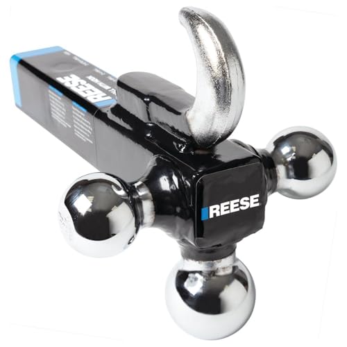 Reese 7031400 Mocowanie trójkulowe z haczykiem, czarne