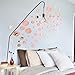 AIMUNOK 66Pcs Rose Pink Circle Mirror Stickers - Polka Dot Funky Aesthetic Self-Adhesive Wall Decals for Bedroom, Living Room, Kitchen & Hallway, Easter Removable Teen Girls Decor