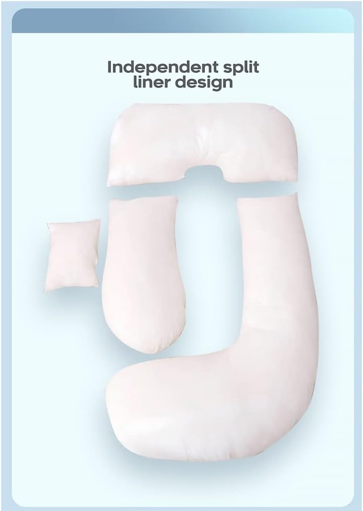 Pregnancy Pillow Maternity Pillow 185x82cm, Fiber Ice Silk Fabric Pregnancy Body Pillow, Pregnant Woman Sleeping On Side with Waist and Abdomen Support Pillow, Soft & Comfortable Body Pillows ( Color