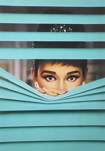 KUSTOM ART Audrey Hepburn Poster mural décoratif série Star du cinéma de Hollywood Impression artistique sur papier couché 42 x 30 cm sans cadre