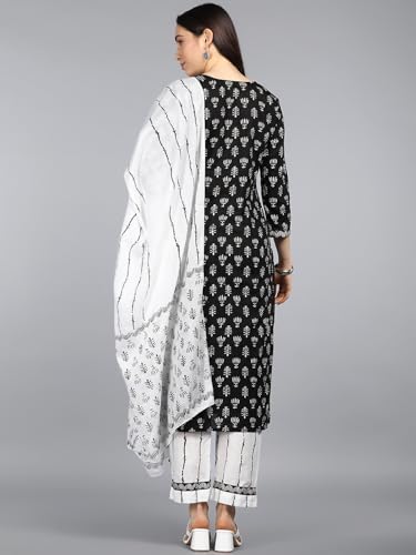 Image of Vaamsi Women's Ethnic Motifs Printed Straight Kurta Pant With Dupatta Set | kurta sets for woman