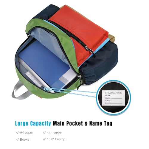 Image of STEAMEDBUN Kids Backpack for Boys 6-8: Toddler Backpack for Preschool Kindergarten - Boys Backpacks for Elementary 4-6