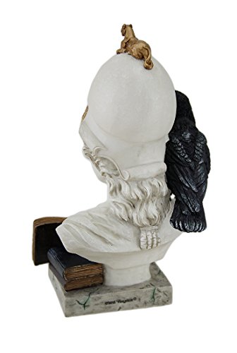Estatua de Resina Nevermore Raven sobre Busto Pallas Athena miniatura 3