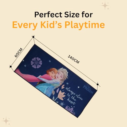 Image of Athom Living Disney Frozen Sisters Runner Carpet 2x4.5 Ft, Soft Printed Mat with Anti-Skid Backing, Durable Washable Runner for Kids Bedroom, Play Area & Playroom Decor