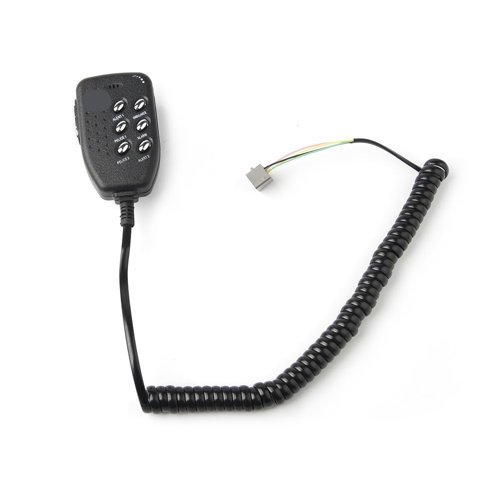 Guidon Musique Haut-Parleur Sirène Haut-Parleur Air 125DB Fort 6 Sons Alarme 12V pour Auto Voiture Moto Bateau Mégaphone avec Micro Voix Numérique